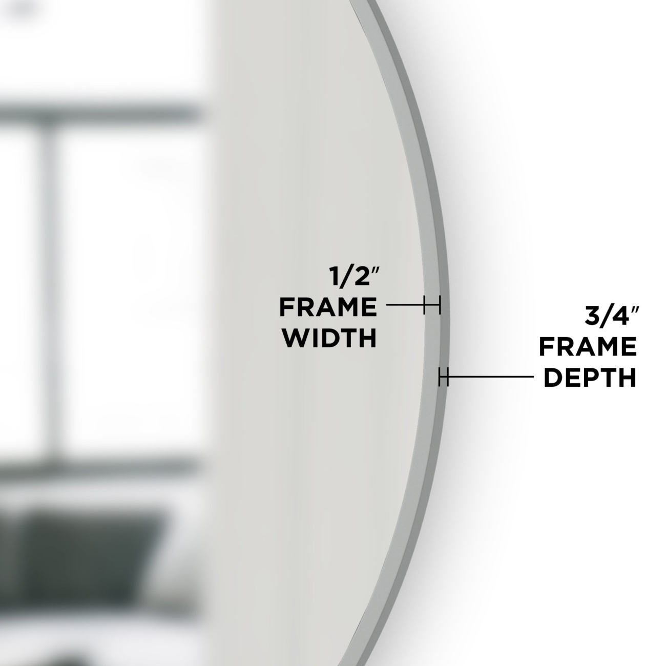 Black Round Mirror