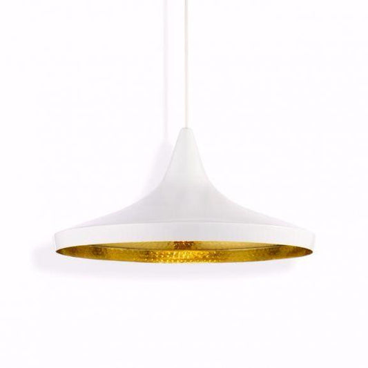 Wide White Pendant