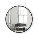 Black Round Mirror